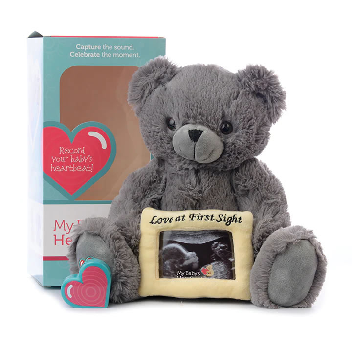 Grey Love Bear - Heartbeat Animal